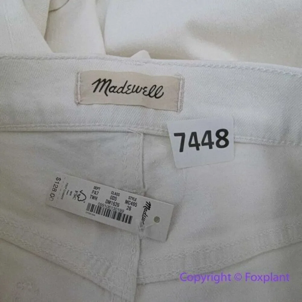 New! Madewell The Perfect Vintage Jean in Tile‎ White, size 26